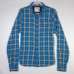 Mens Abercrombie & Fitch Muscle Plaid Flannel Shirt Jac Size Large